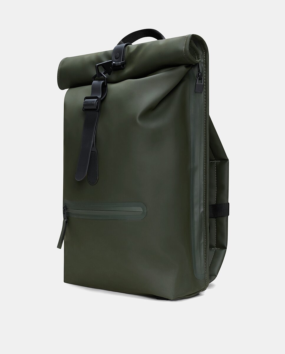 Mochila Grande Rolltop Rucksack Resistente à Água - Verde Militar Verde-militar-3