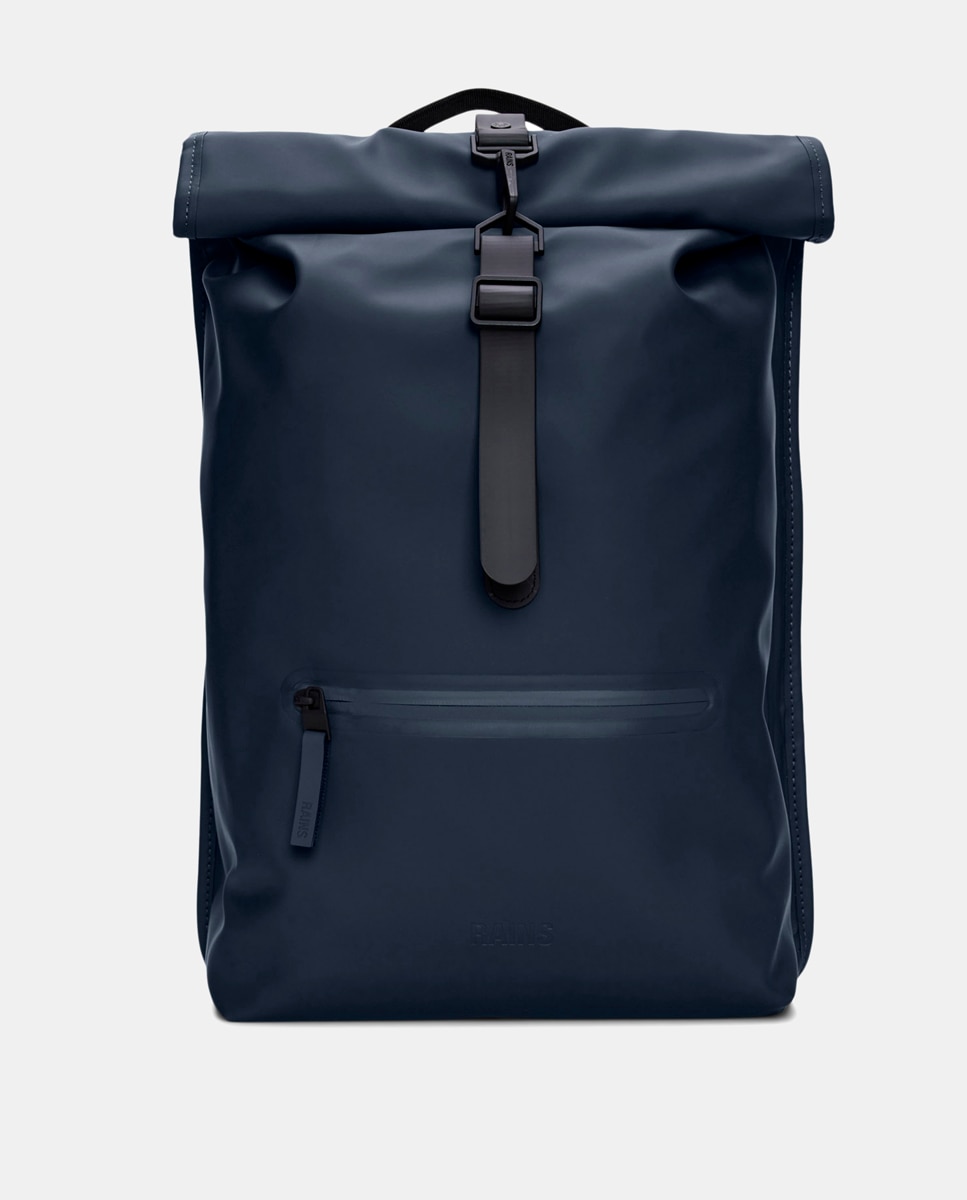 Mochila Grande Rolltop Rucksack Resistente à Água - Verde Militar Azul-marinho-7