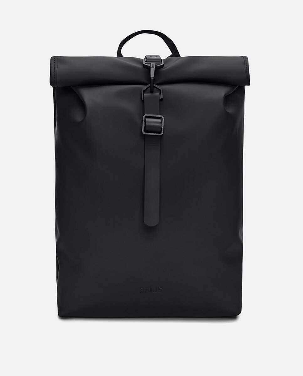 Mochila Pequena Rolltop Resistente à Água - Preto Preto-1