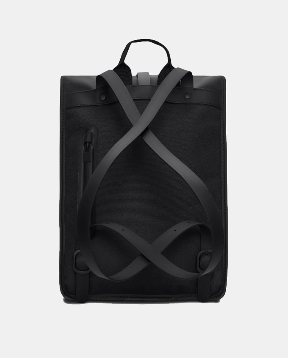 Mochila Pequena Rolltop Resistente à Água - Preto Preto-3