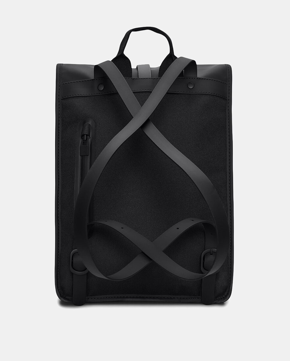 Mochila Pequena Rolltop Resistente à Água - Preto Preto-3