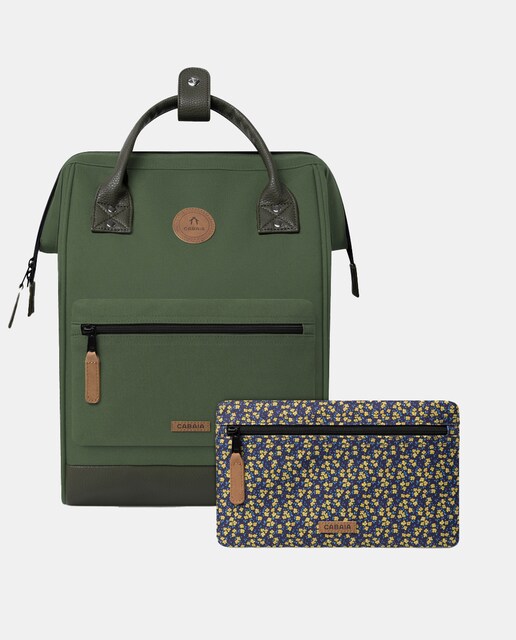 Imagem 0 de Mochila Adventurer Seoul Medium em Poliéster Reciclado Repelente à Água - Verde Militar