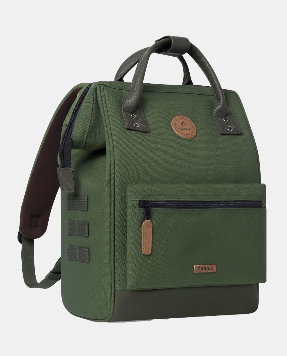 Mochila Adventurer Seoul Medium em Poliéster Reciclado Repelente à Água - Verde Militar Verde-militar-4