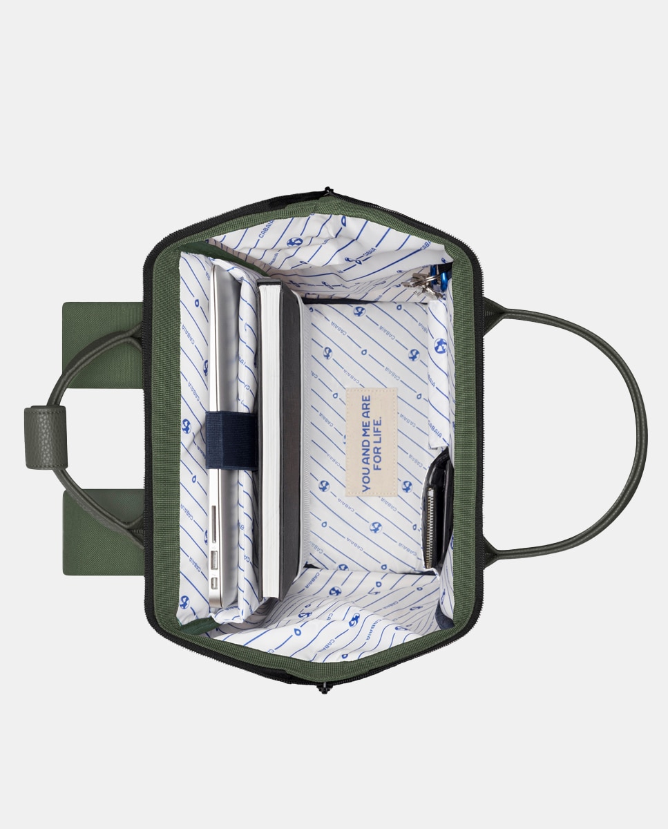 Mochila Adventurer Seoul Medium em Poliéster Reciclado Repelente à Água - Verde Militar Verde-militar-8