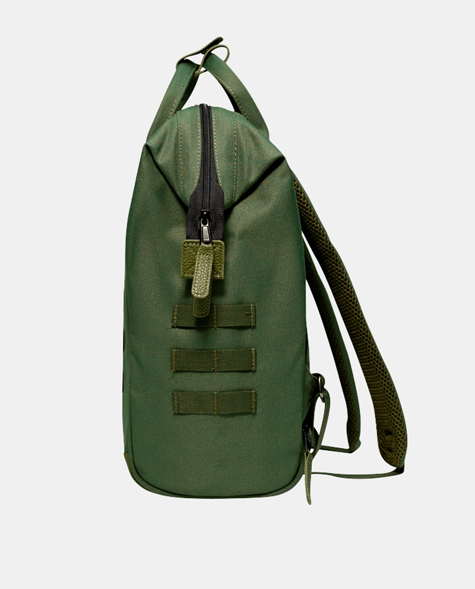 Mochila Adventurer Seoul Medium em Poliéster Reciclado Repelente à Água - Verde Militar Verde-militar-15