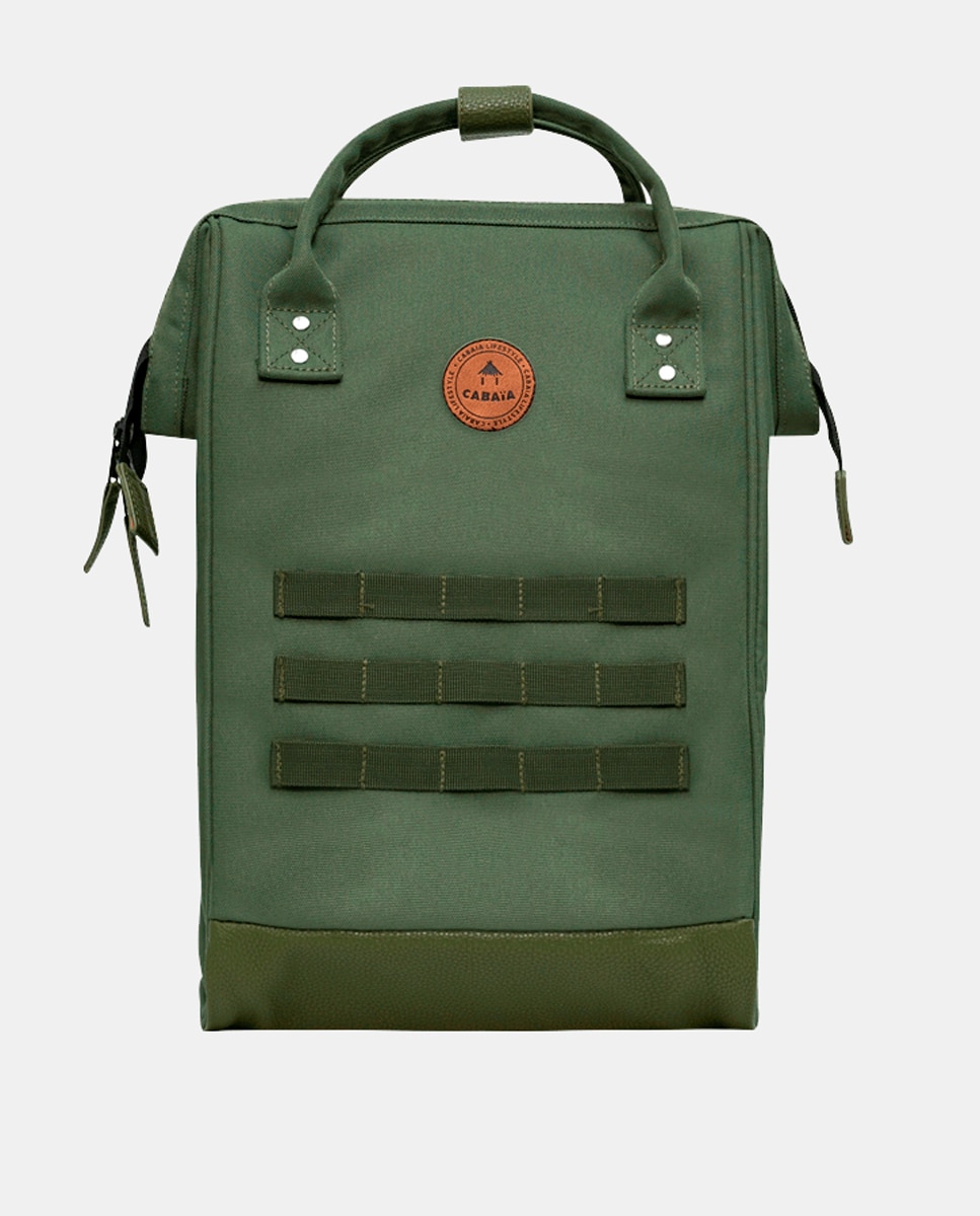 Mochila Adventurer Seoul Medium em Poliéster Reciclado Repelente à Água - Verde Militar Verde-militar-16