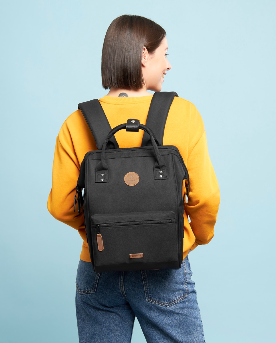Mochila Unissexo Adventurer Berlin Medium Repelente à Água - Preto Preto-13