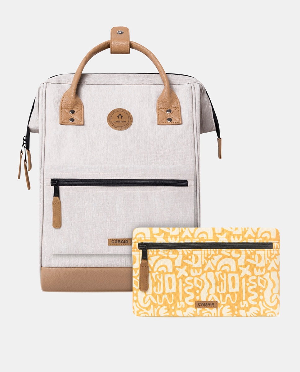 Mochila Unissexo Adventurer Melanged Arequipa Medium em Material Reciclado e Repelente à Água - Creme Creme-1