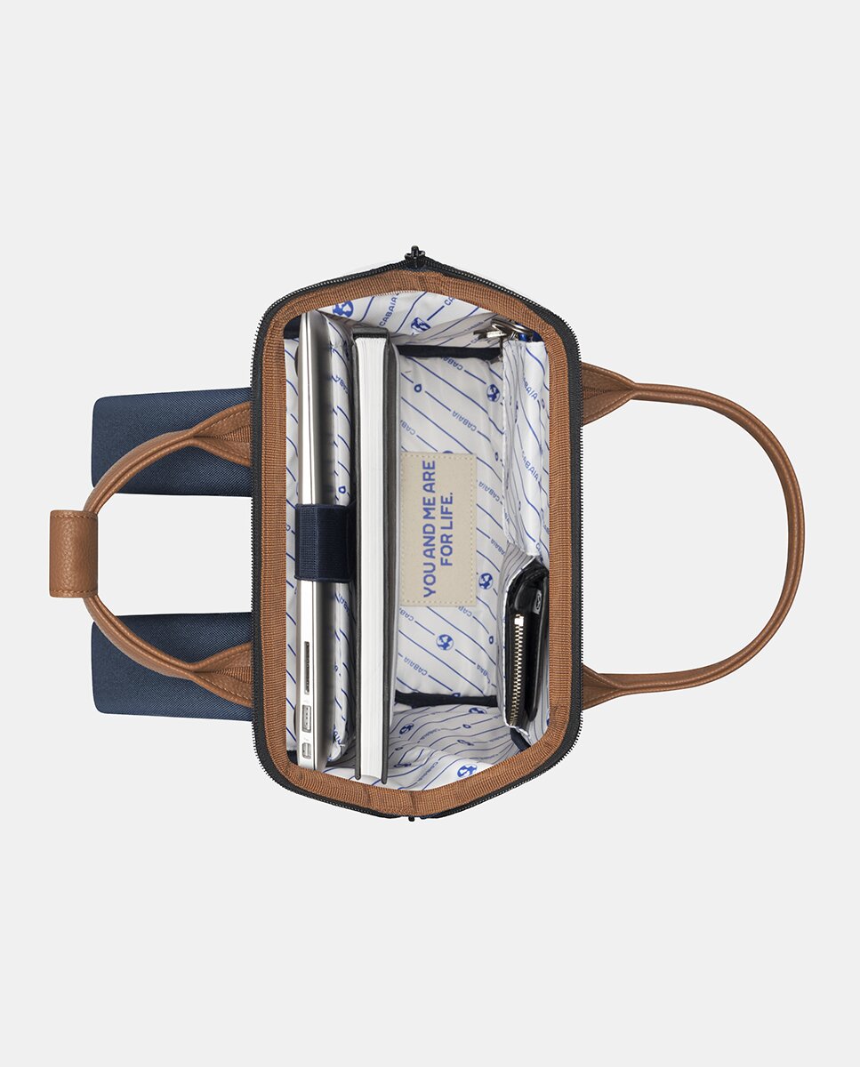 Mochila Unissexo Adventurer Chicago Small em Material Reciclado e Repelente à Água Azul-marinho-3