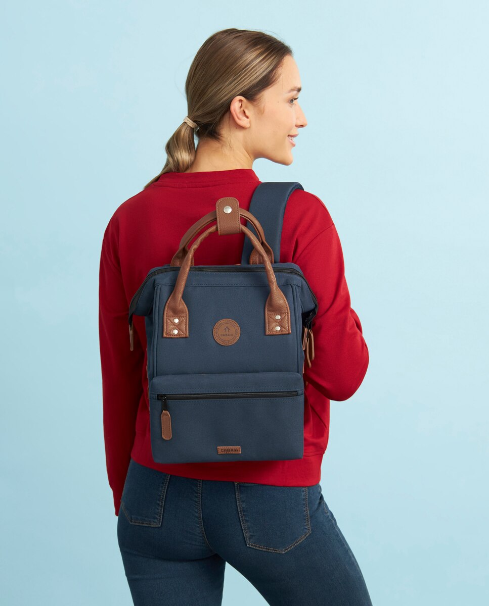 Mochila Unissexo Adventurer Chicago Small em Material Reciclado e Repelente à Água Azul-marinho-5