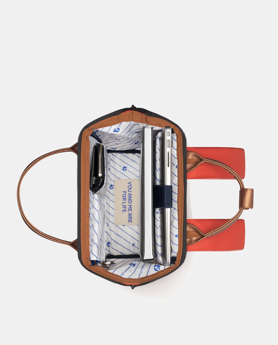 Mochila Unissexo Adventurer Bogotá Small em Material Reciclado e Repelente à Água Laranja-5