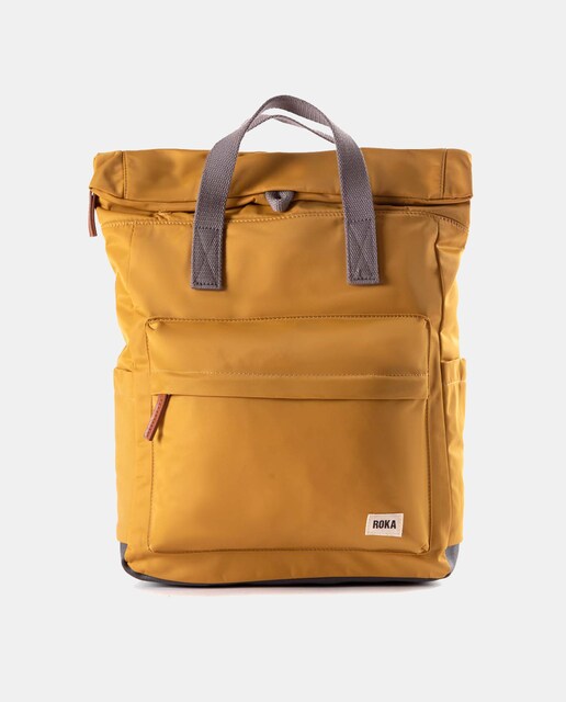 Imagem 0 de Mochila Unissexo Canfield B Média de Nylon Reciclado Repelente à Água - Cor de Mostarda