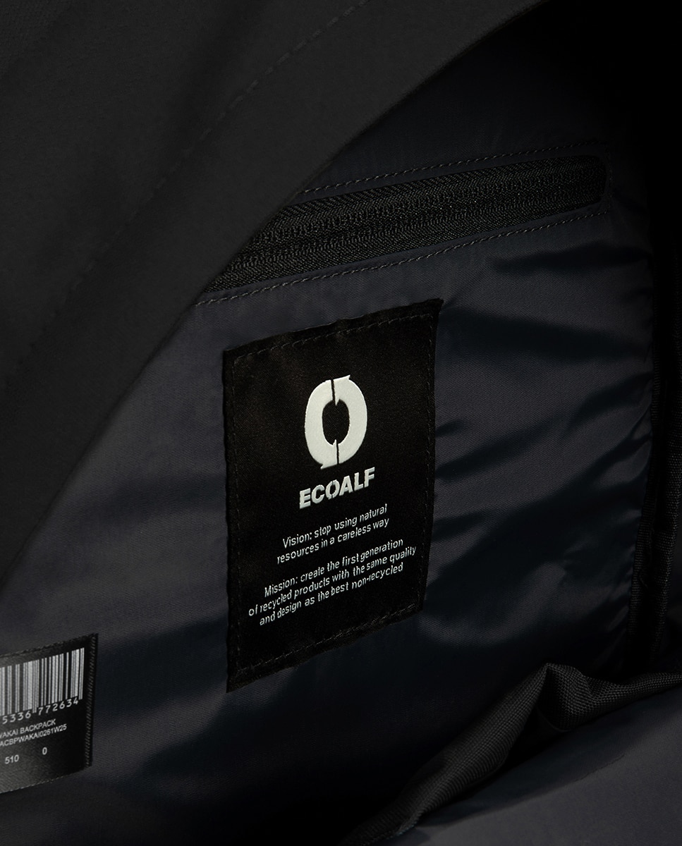 Mochila de Poliéster Reciclado - Preto Preto-5