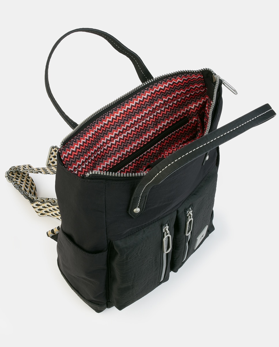 Mochila de Computador com Fecho de Correr Preto-3