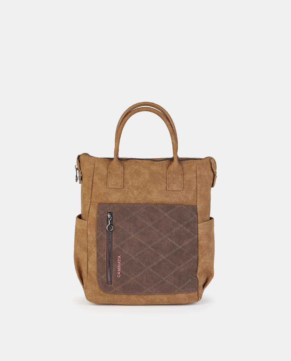 Mochila de Computador com Fecho de Correr Camel-1