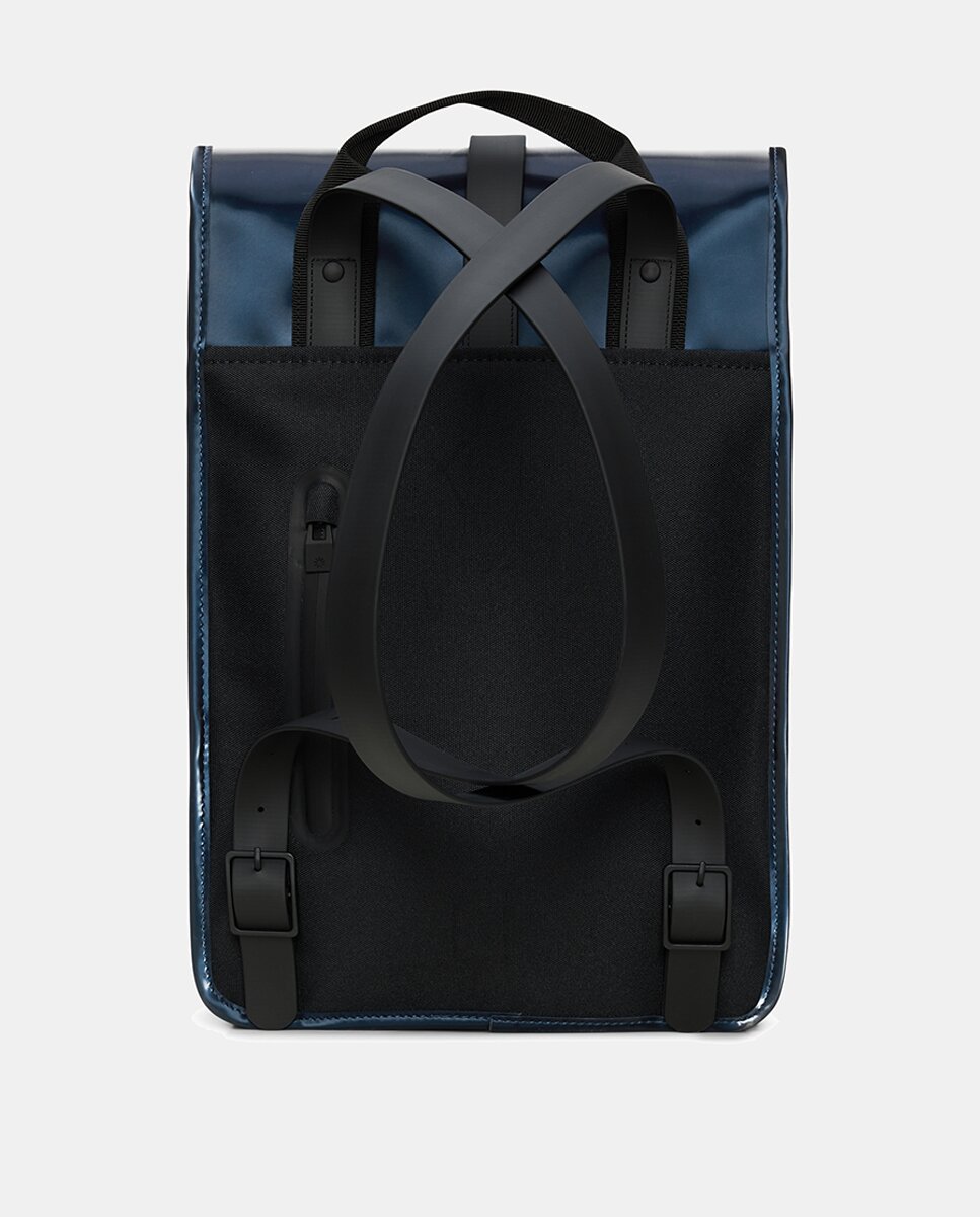 Mochila Média Mini Resistente à Água - Cinzento-Claro Mate Azul-2