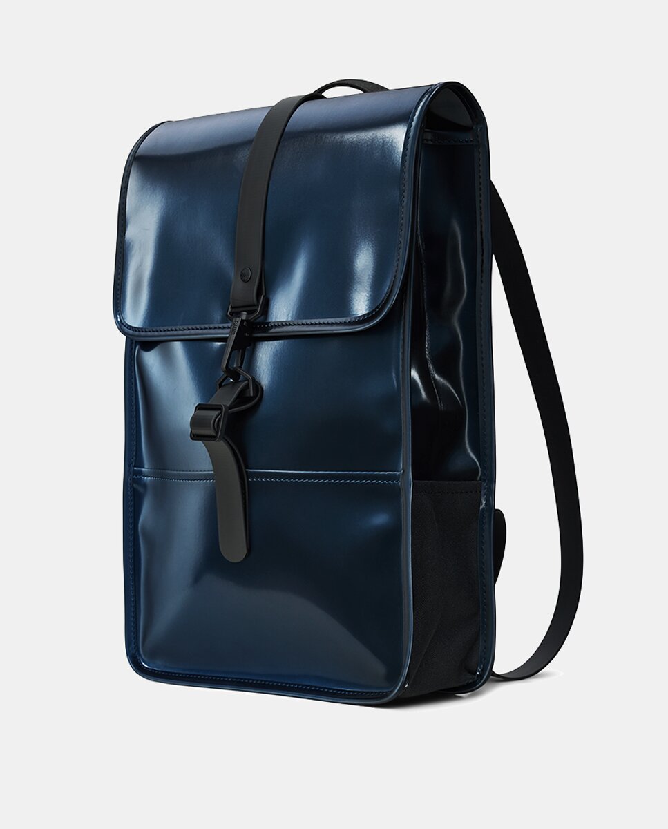 Mochila Média Mini Resistente à Água - Cinzento-Claro Mate Azul-3