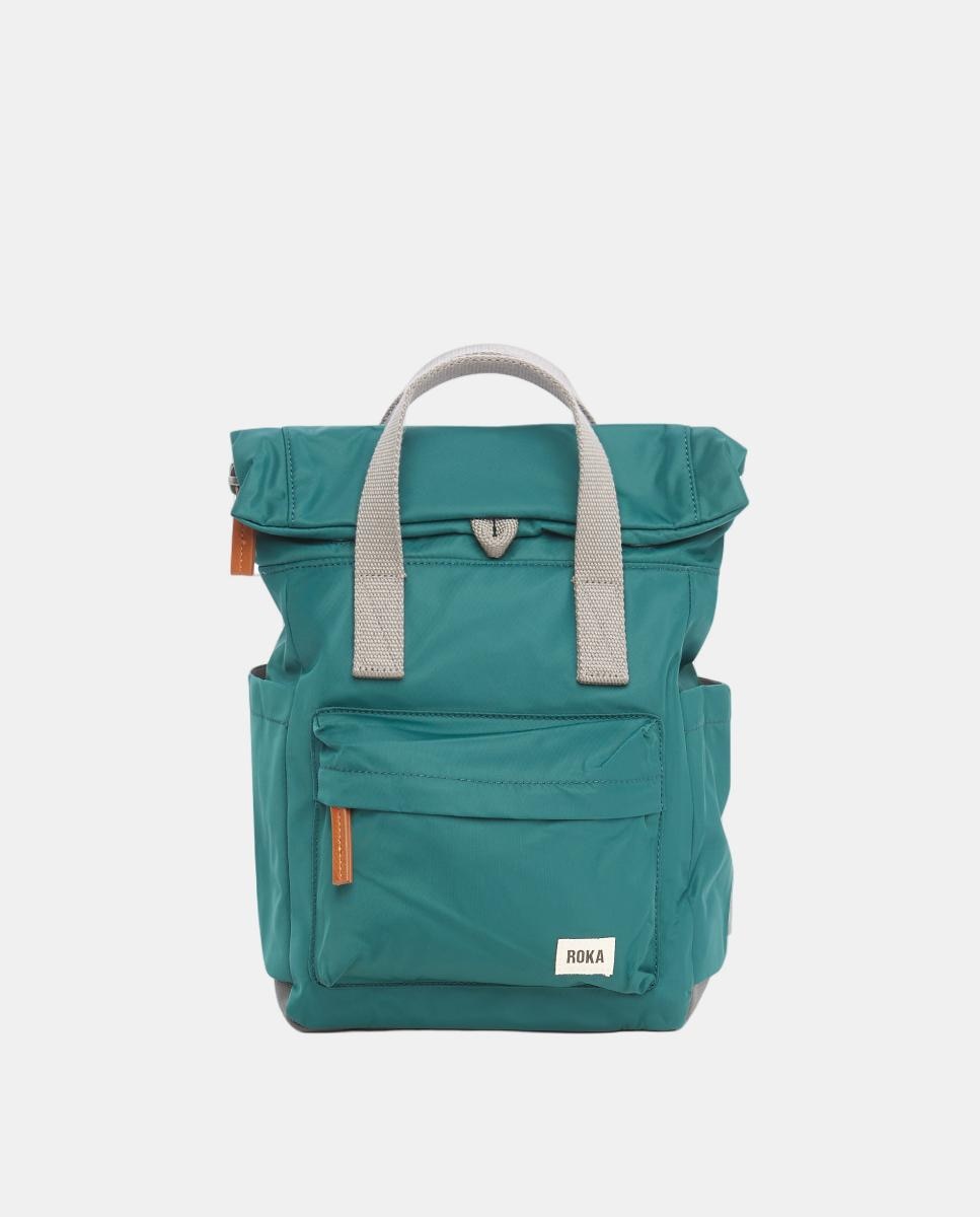 Mochila Unissexo Canfield B Recycled Pequena de Nylon Repelente à Água Verde-escuro-1