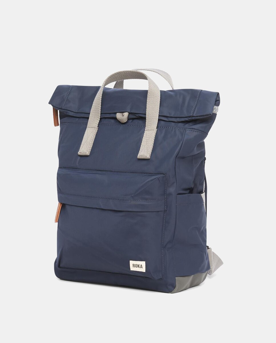 Mochila Unissexo Canfield B Recycled Pequena de Nylon Repelente à Água Azul-marinho-2