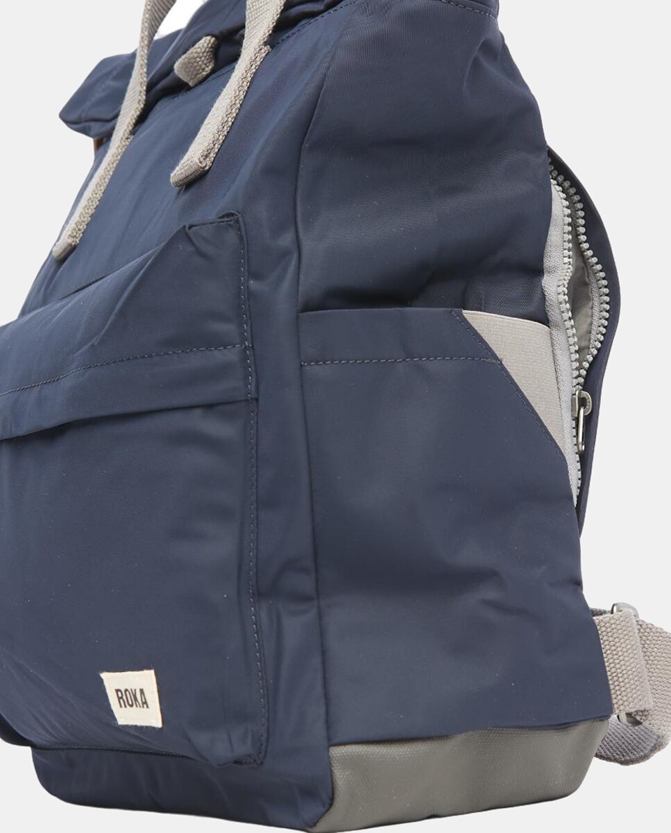 Mochila Unissexo Canfield B Recycled Pequena de Nylon Repelente à Água Azul-marinho-4