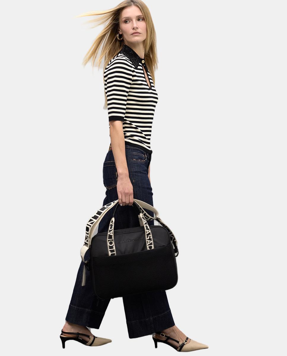 Mala de PC em Nylon Preto-4