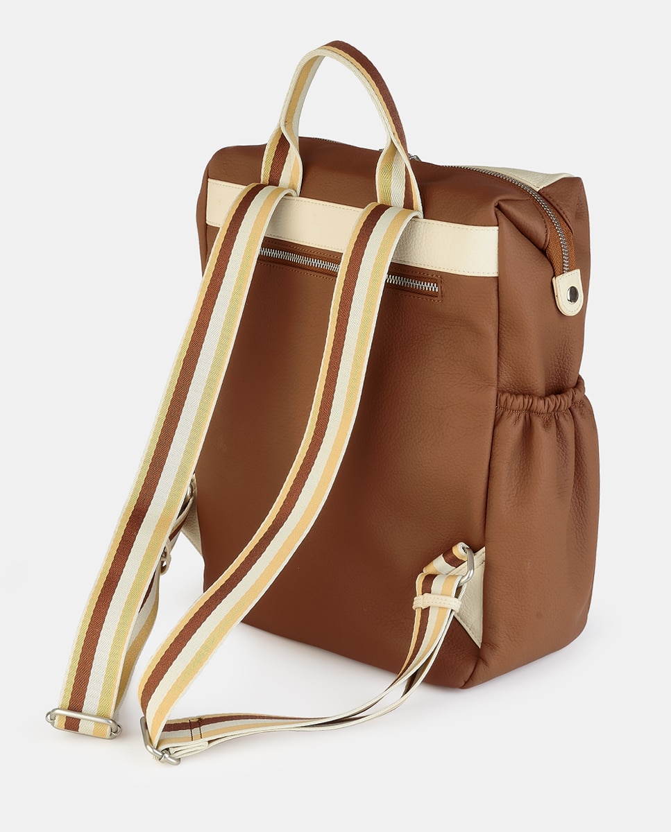 Mochila para portátil cierre cremallera - Caminatta - Negro Camel-2