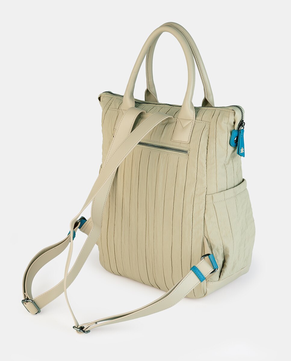 Mochila para Portátil com Fecho de Correr Bege-2