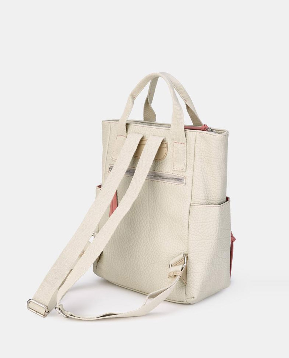 Mochila para Portátil com Fecho de Correr Bege-2