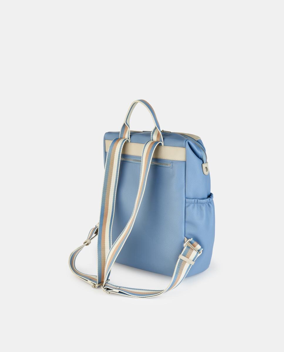 Mochila para Portátil com Fecho de Correr Azul-2