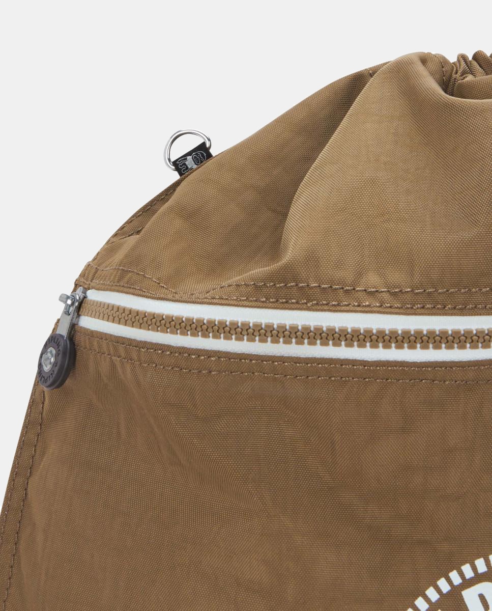Mochila com Fecho de Cordas, Modelo Supertaboo Castanho-5