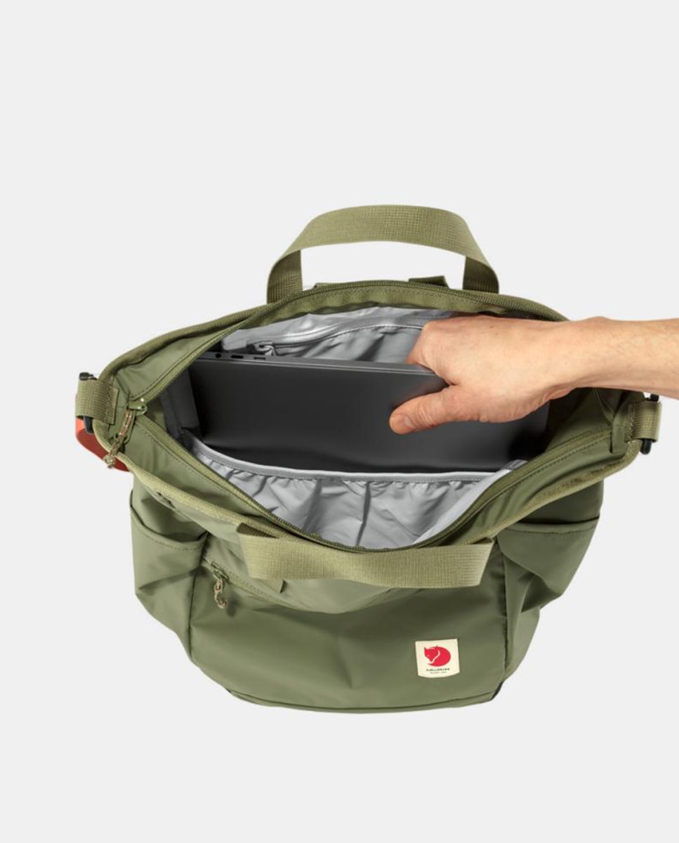 Mochila High Coast com Fecho de Correr em Poliamida Reciclada - Verde Água Bege-4