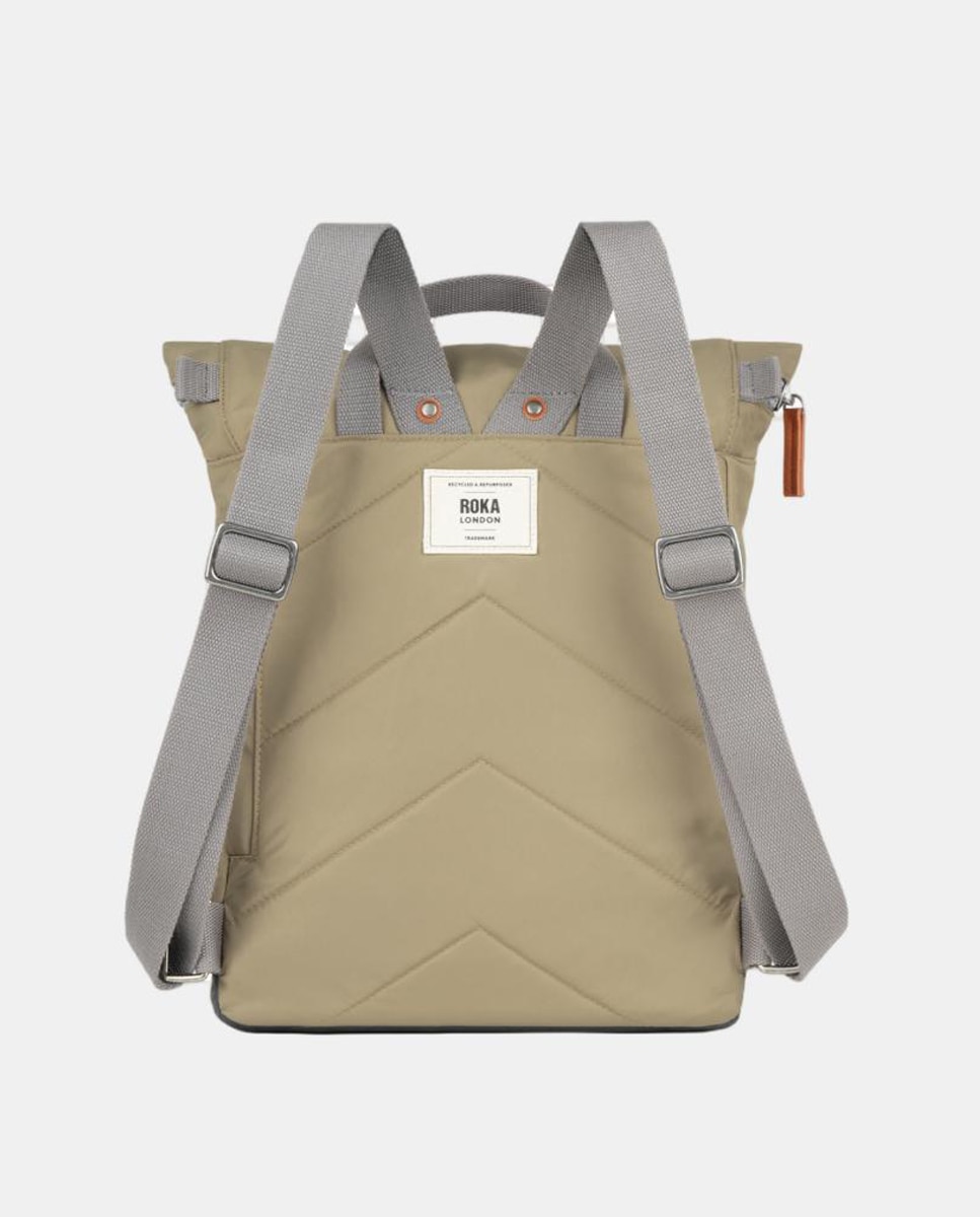 Mochila Unissexo Canfield B Recycled Média de Nylon Repelente à Água Bege-2