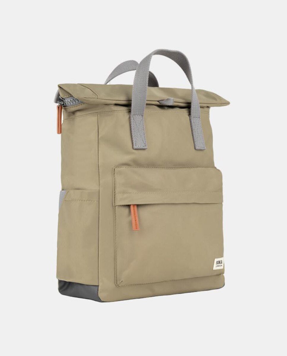 Mochila Unissexo Canfield B Recycled Média de Nylon Repelente à Água Bege-6