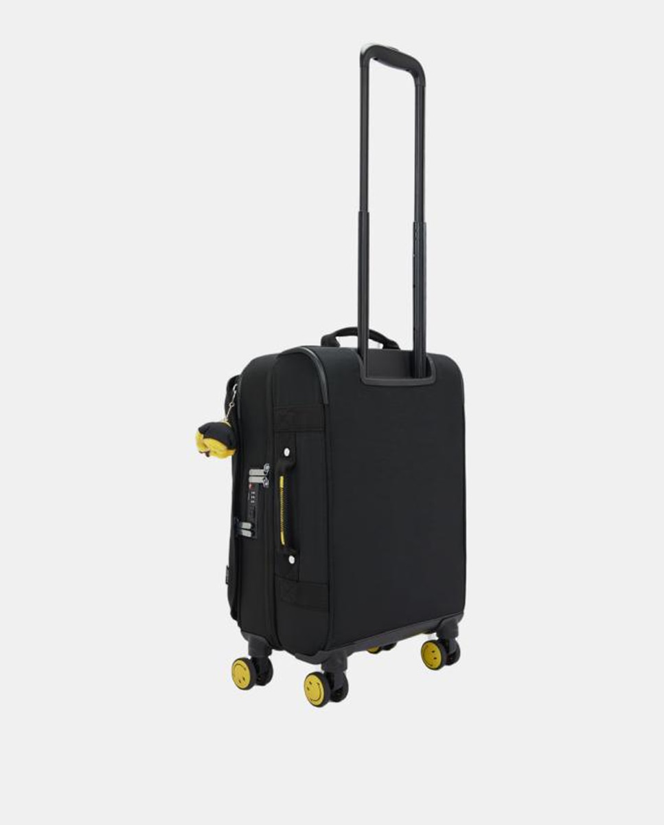 Trolley Pequeno de Cabine com 4 Rodas da Coleção Smiley Preto-2