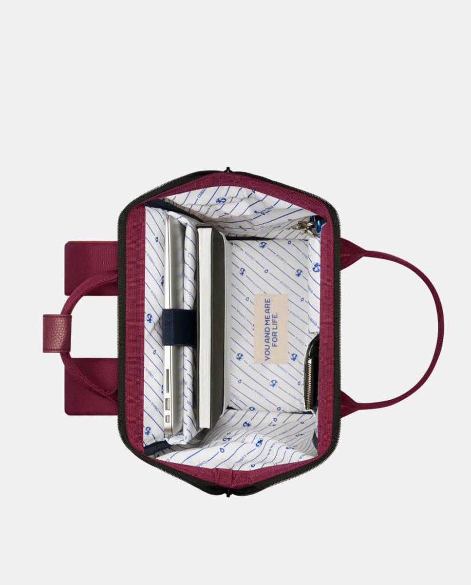 Mochila Adventurer Nice Medium em Poliéster Reciclado Repelente à Água - Bordeaux Púrpura-3