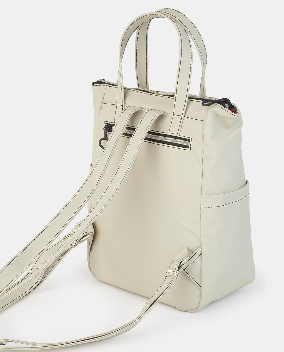 Mochila para Portátil com Fecho de Correr Bege-2