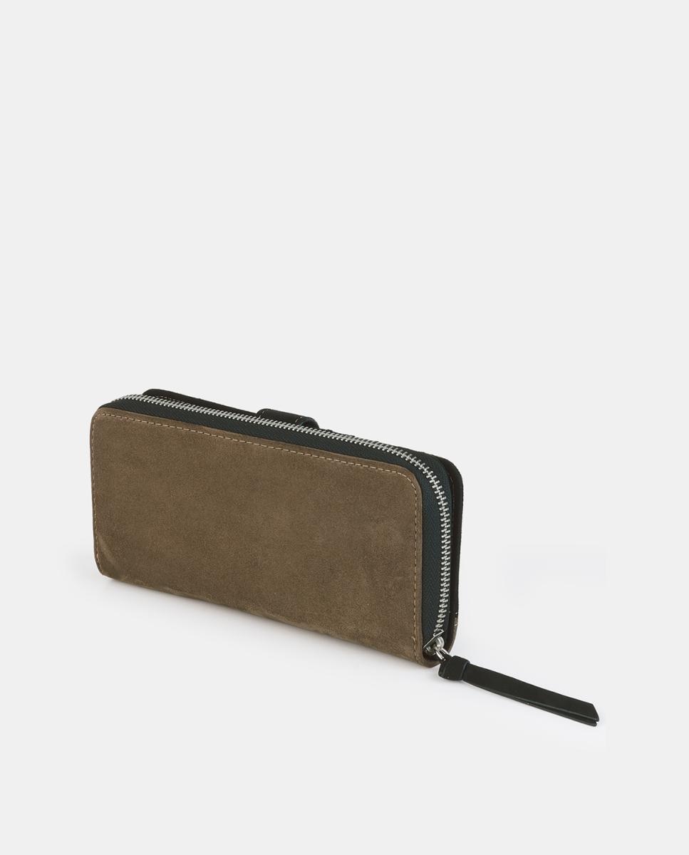 Billetero con broche y cremallera - Caminatta - Negro Negro-2