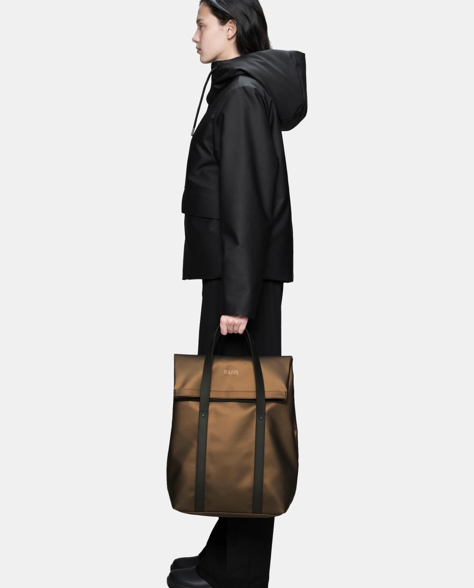 Mochila Impermeável 2 Way Tote Backpack Castanho-escuro-4