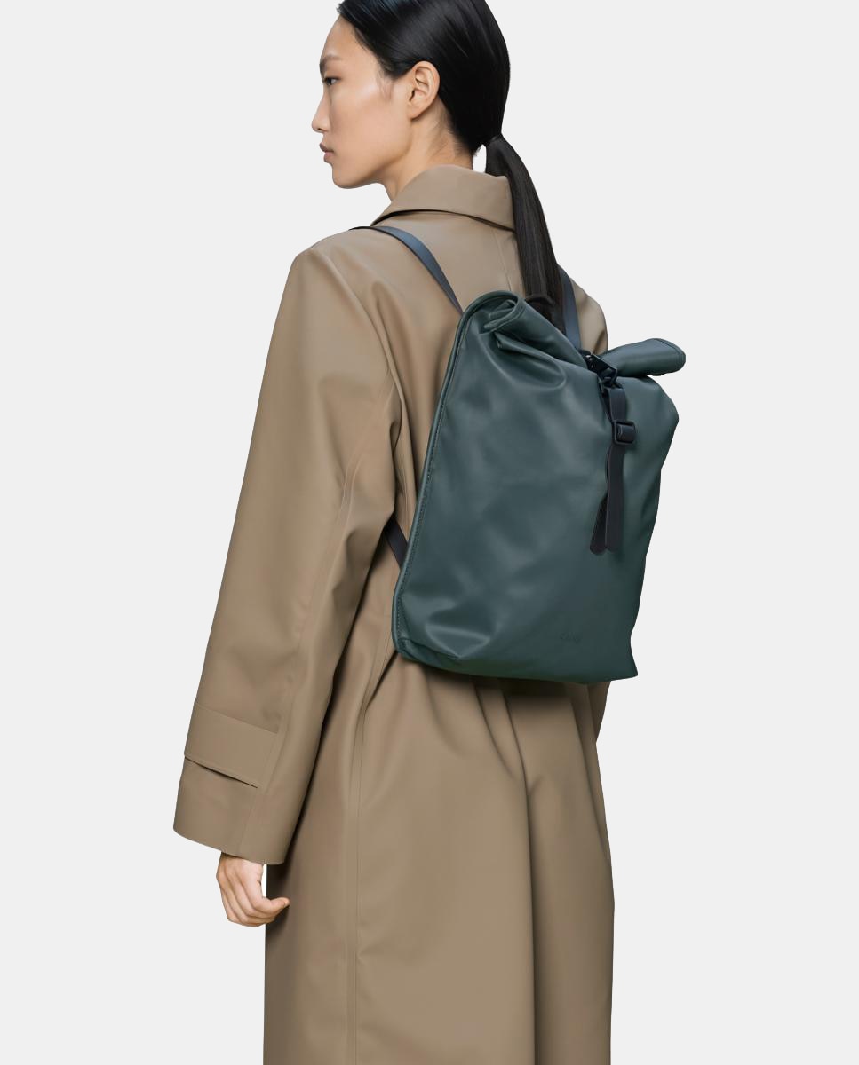Mochila impermeable Rolltop rucksack mini - Rains - Verde Verde-4