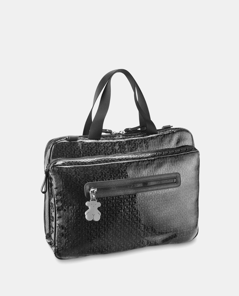 Porta-documentos Lindsay em preto com efeito verniz Preto-1
