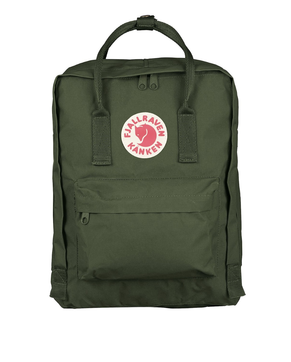 Imagem 0 de Mochila unissexo Fjällräven Kanken de vinil verde-escuro com fecho de correr