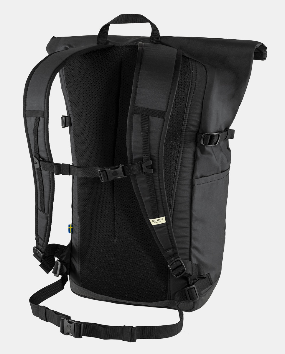 Mochila desdobrável unissexo High Coast de nylon reciclado preta Preto-3