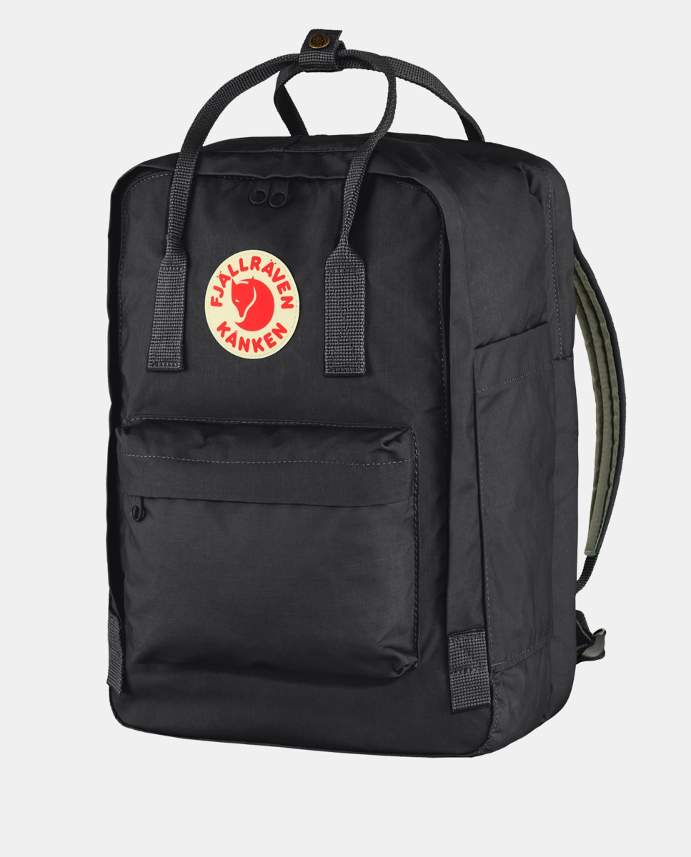 Mochila Kanken Laptop 15" com Bolso Exterior - Preto Preto-2