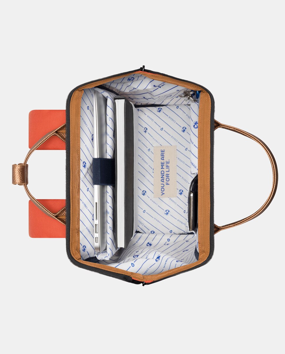 Mochila Média Bogotá Repelente à Água - Laranja Laranja-9