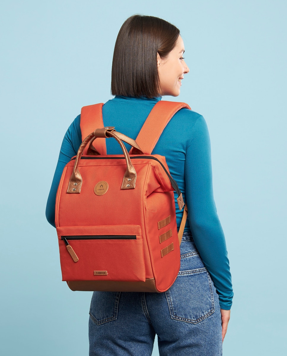 Mochila Média Bogotá Repelente à Água - Laranja Laranja-11