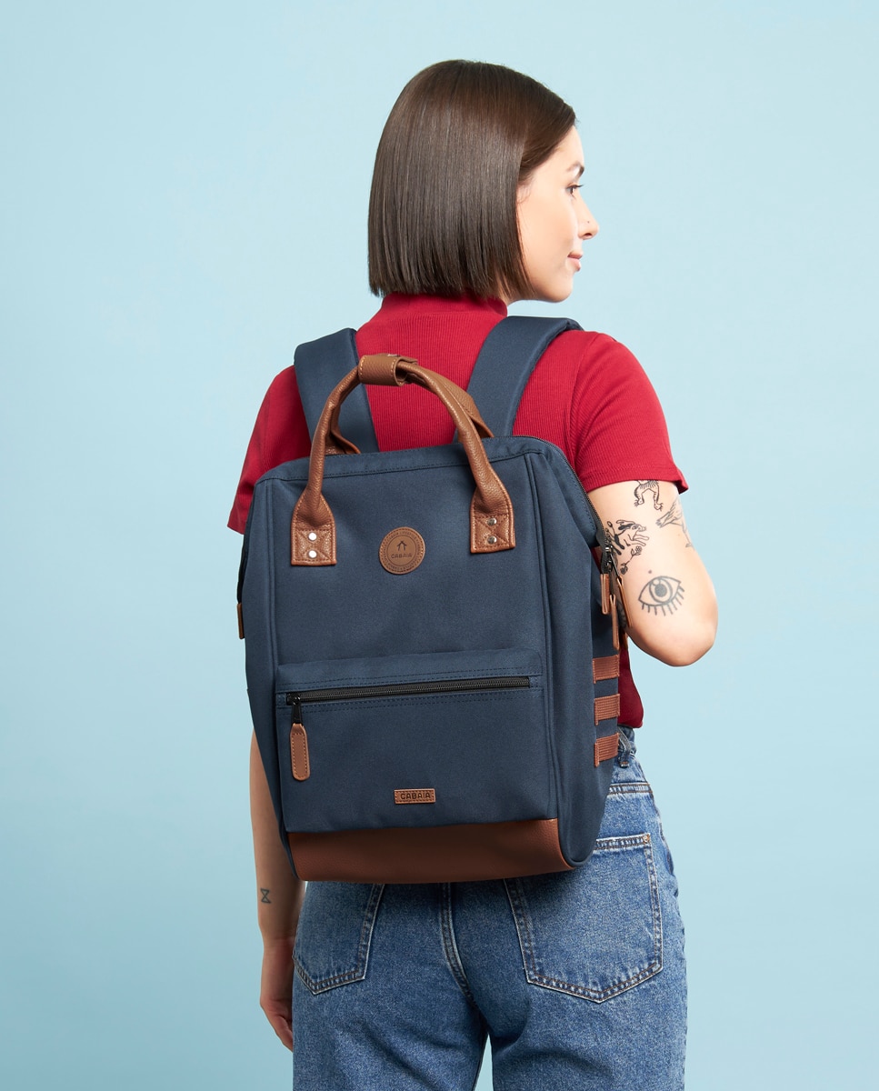Mochila Média Chicago Repelente à Água - Azul-Marinho Azul-marinho-14