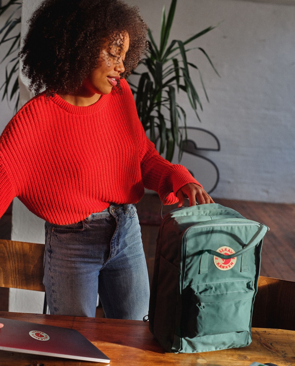 Mochila Kanken com Espaço para Portátil - Verde-Claro Verde-claro-4