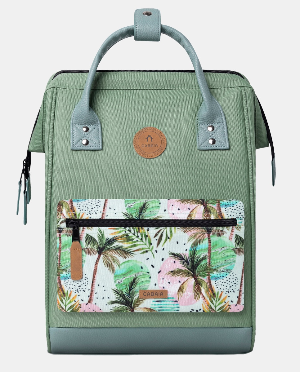 Mochila Seville Medium de Poliéster Reciclado - Verde Verde-claro-3