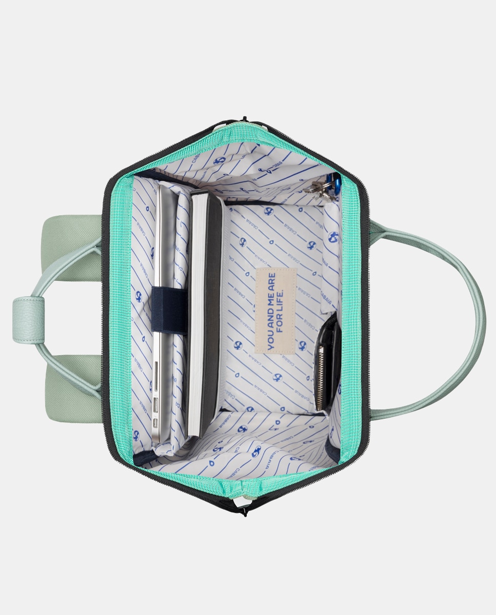 Mochila Seville Medium de Poliéster Reciclado - Verde Verde-claro-8