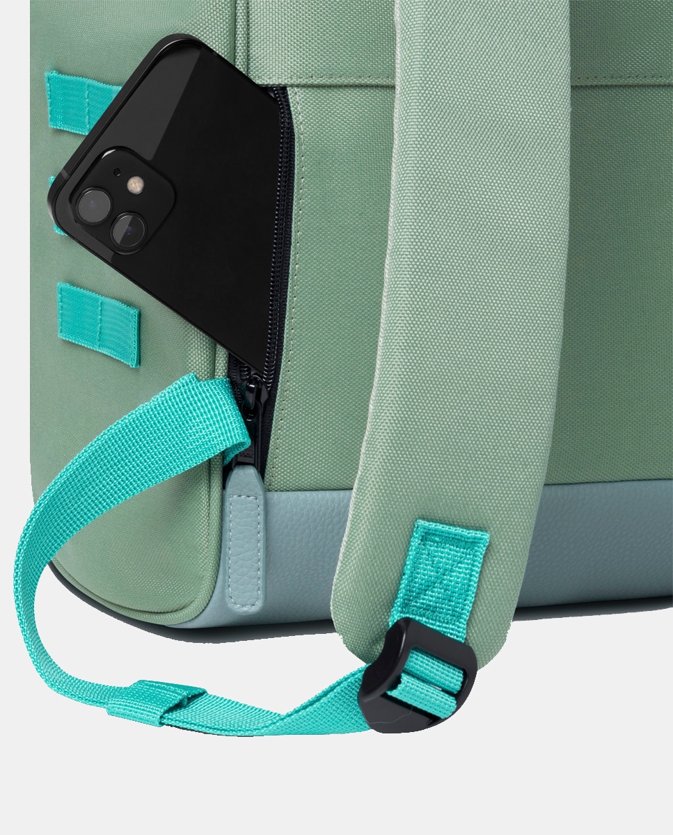 Mochila Seville Medium de Poliéster Reciclado - Verde Verde-claro-9